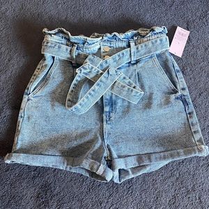 WILD FABLE PAPER BAG SHORTS
